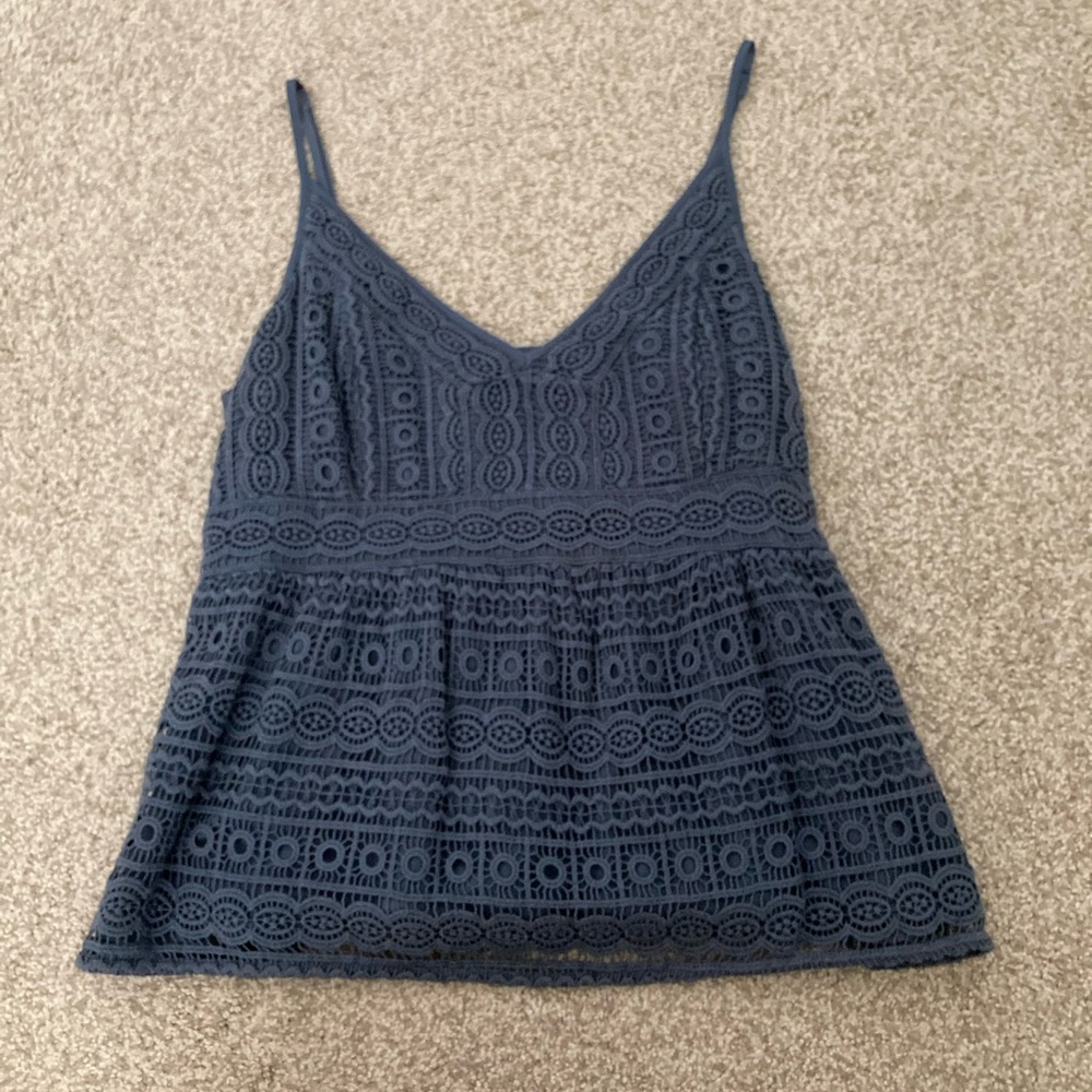 Abercrombie & Fitch Peplum Crotchet Top